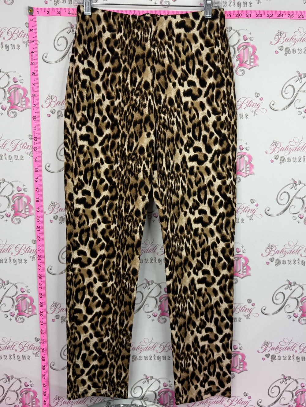 ZOE pants cheetah Leopard Print Straight-Leg Pants - Tan/Black